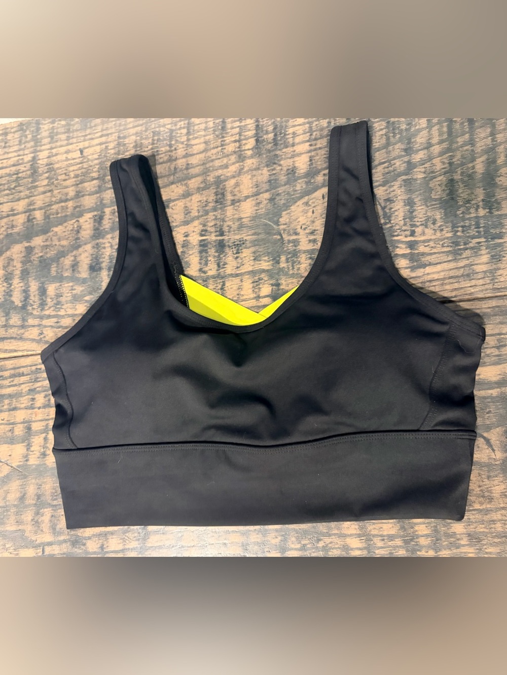 Zyia Active Black & Neon Yellow Sports Bra - Women Intimates